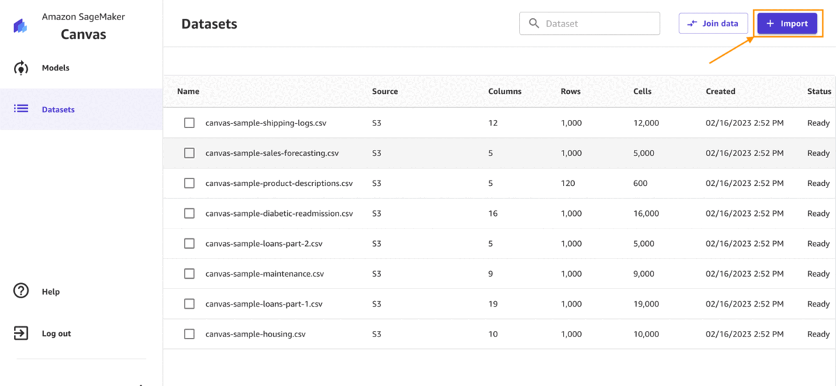 Import dataset and create model
