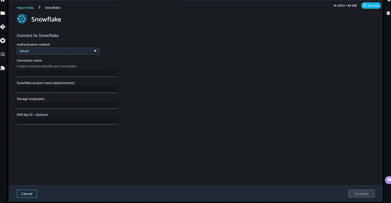 Ener a connection name and choose Connect.