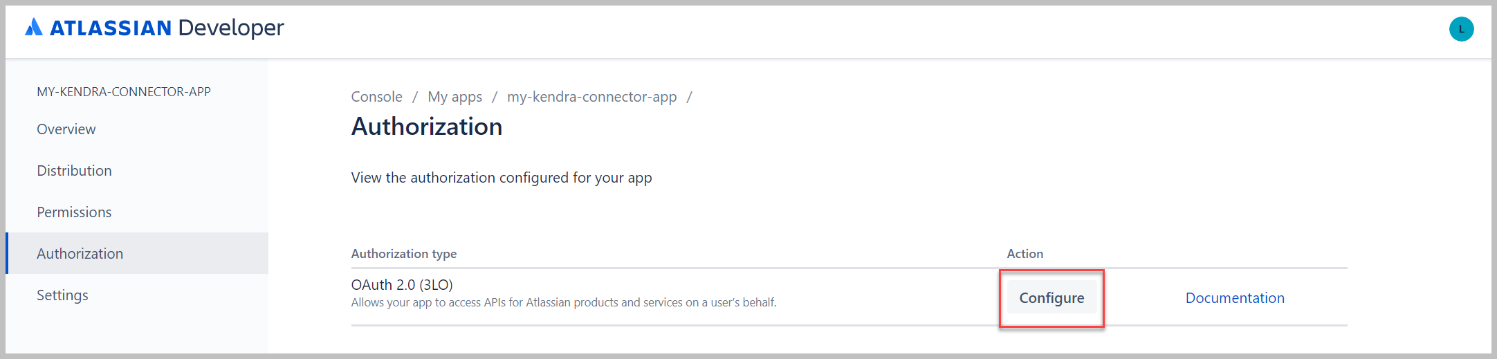 configure authorization type