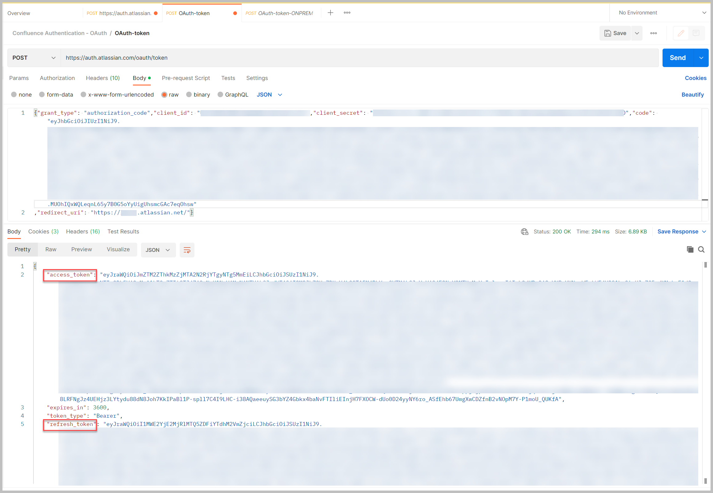 return response with access token