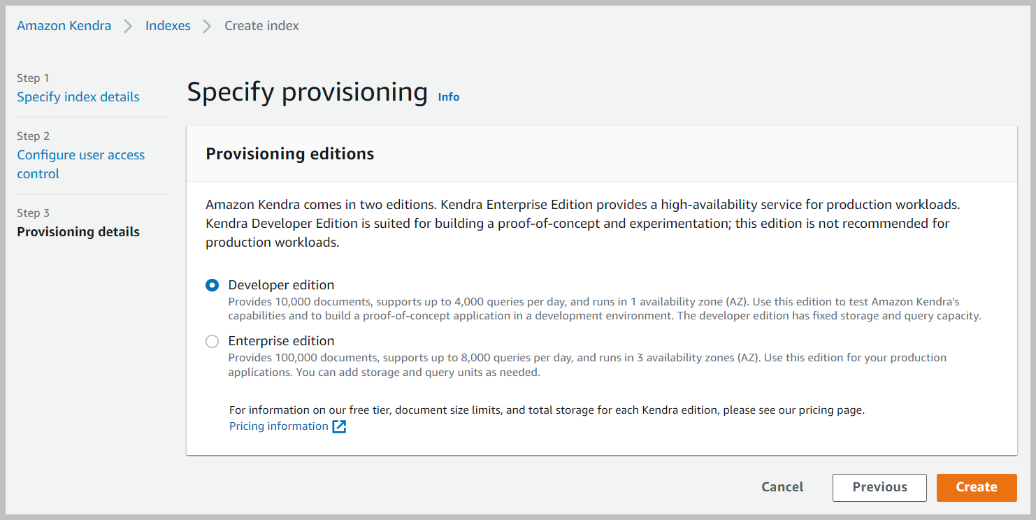 specify provisioning