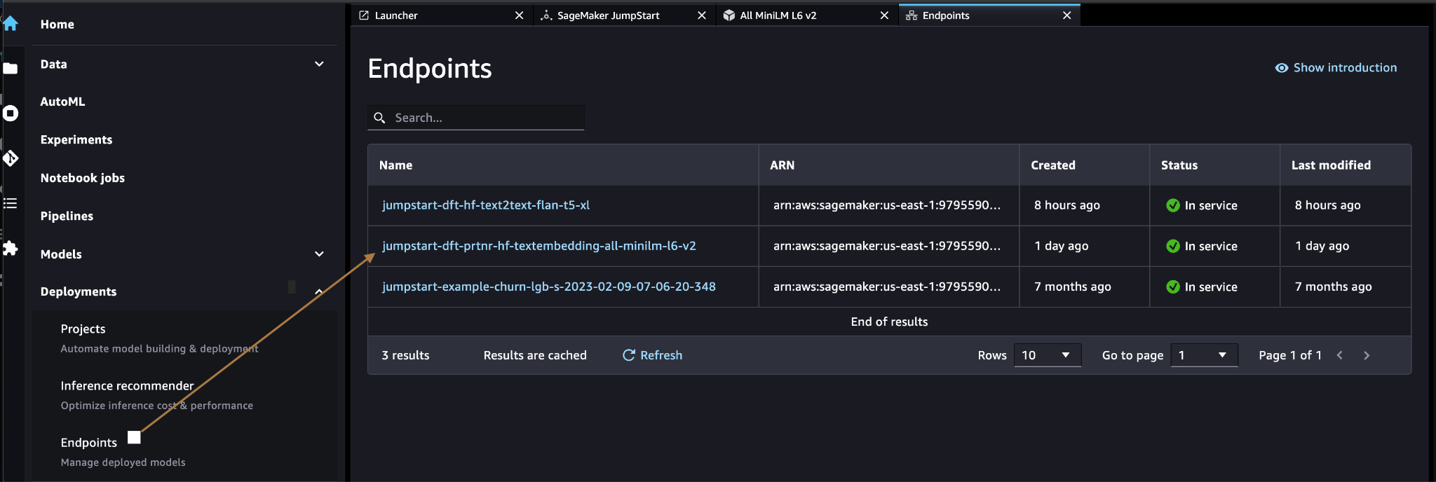 model is successfully deployed