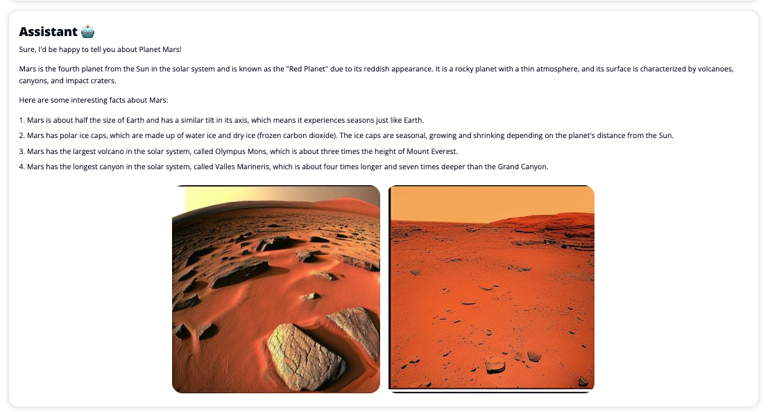 Chat Studio response interface