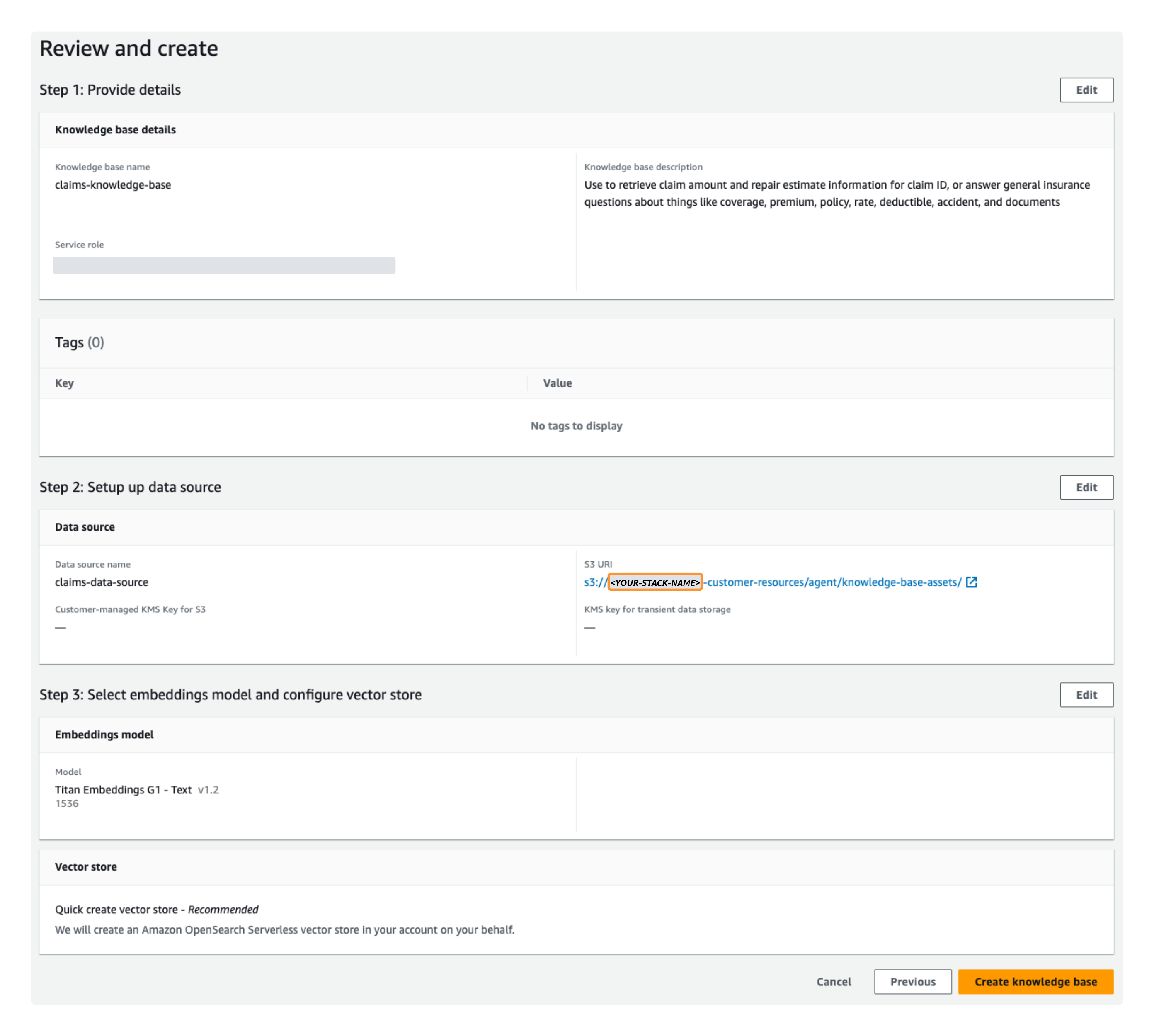 Knowledge Base Configuration Overview