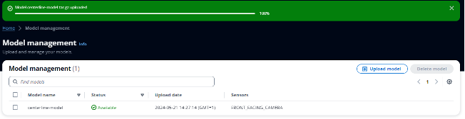 screenshot of model management in DREM for participants