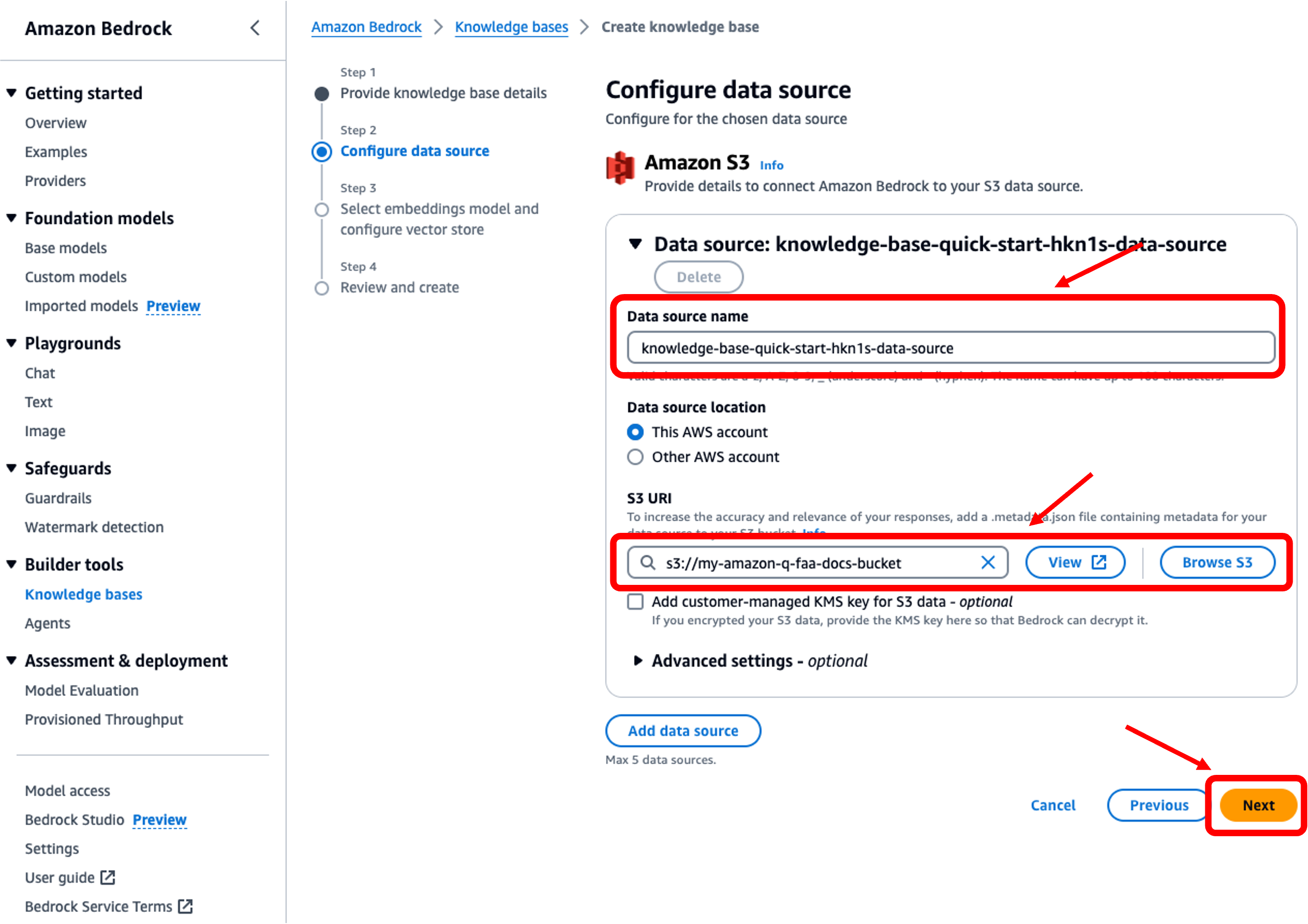 Amazon Bedrock Knowledge Base details