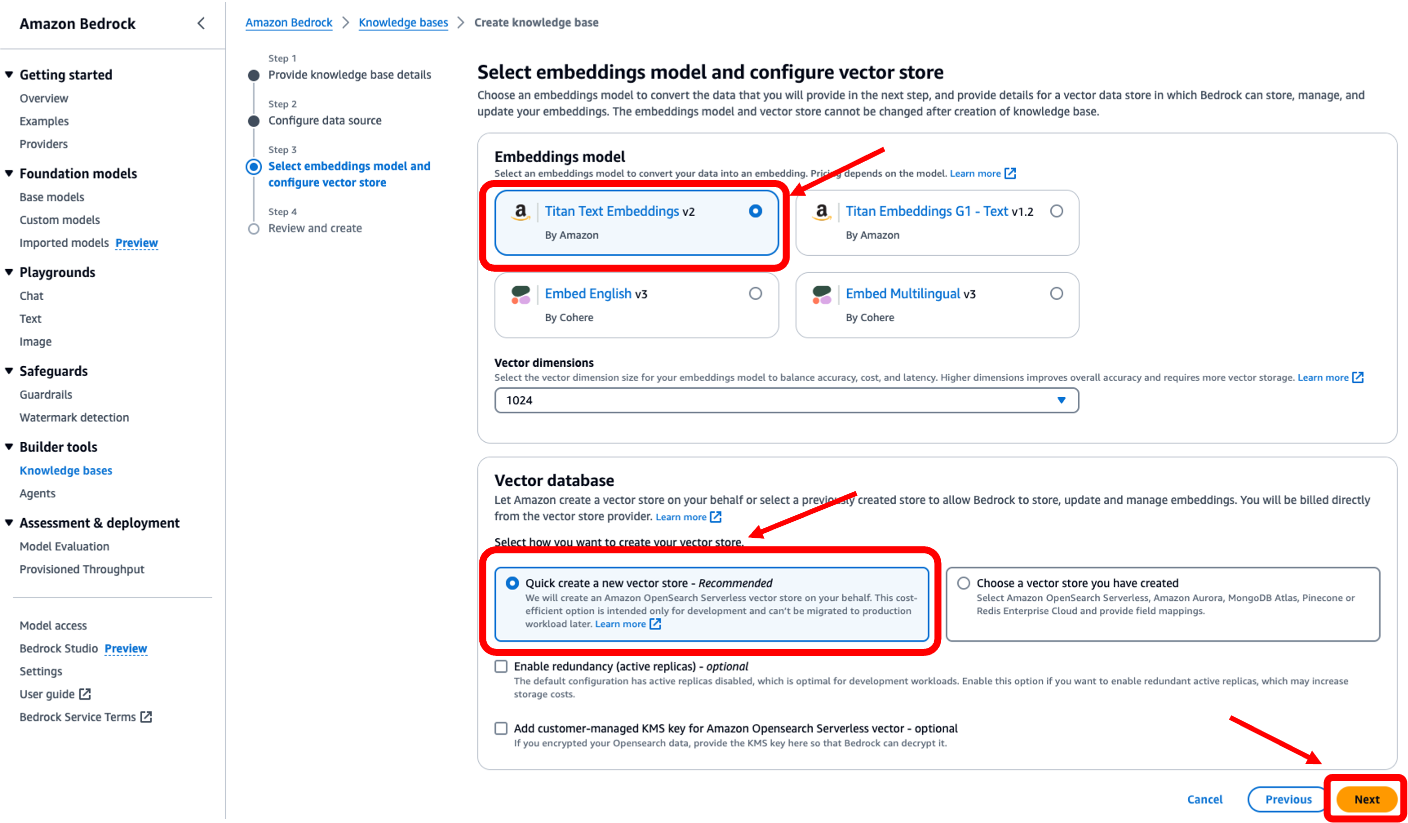 Amazon Bedrock embeddings