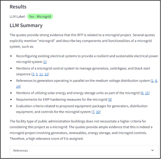 GenAI solution output