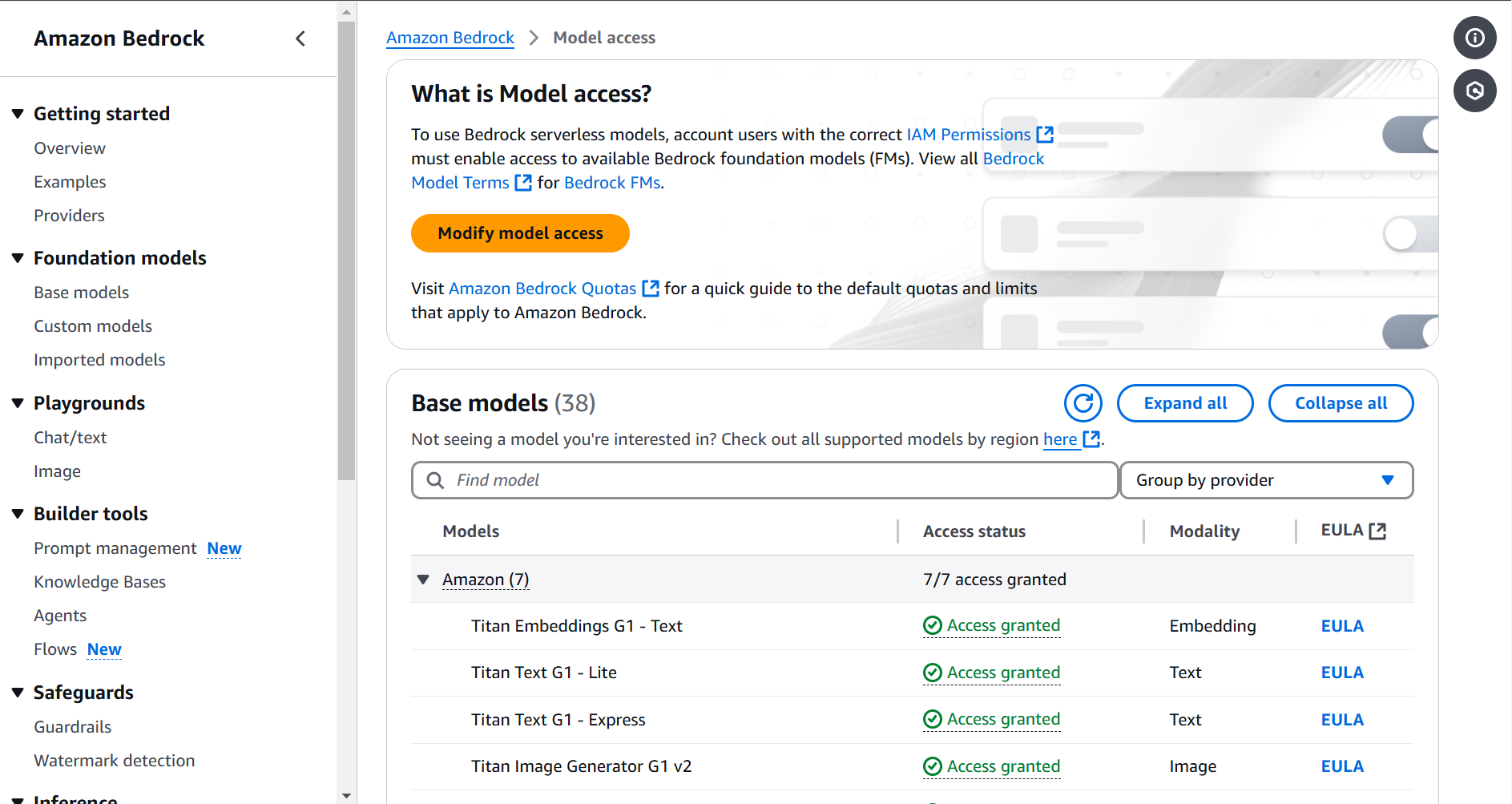 Bedrock Model Access