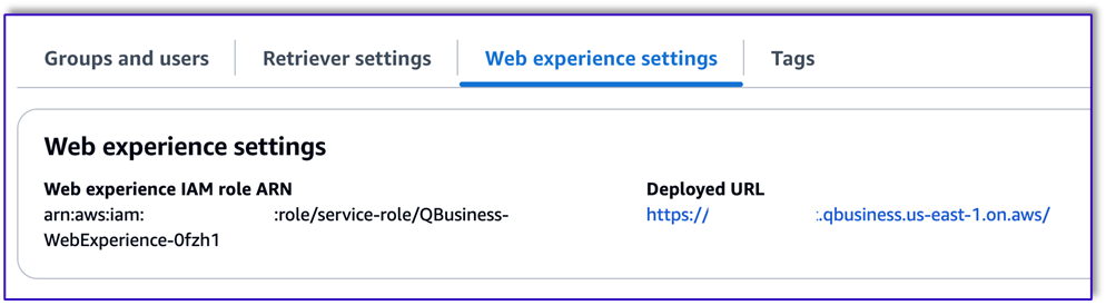 Web Experience Settings