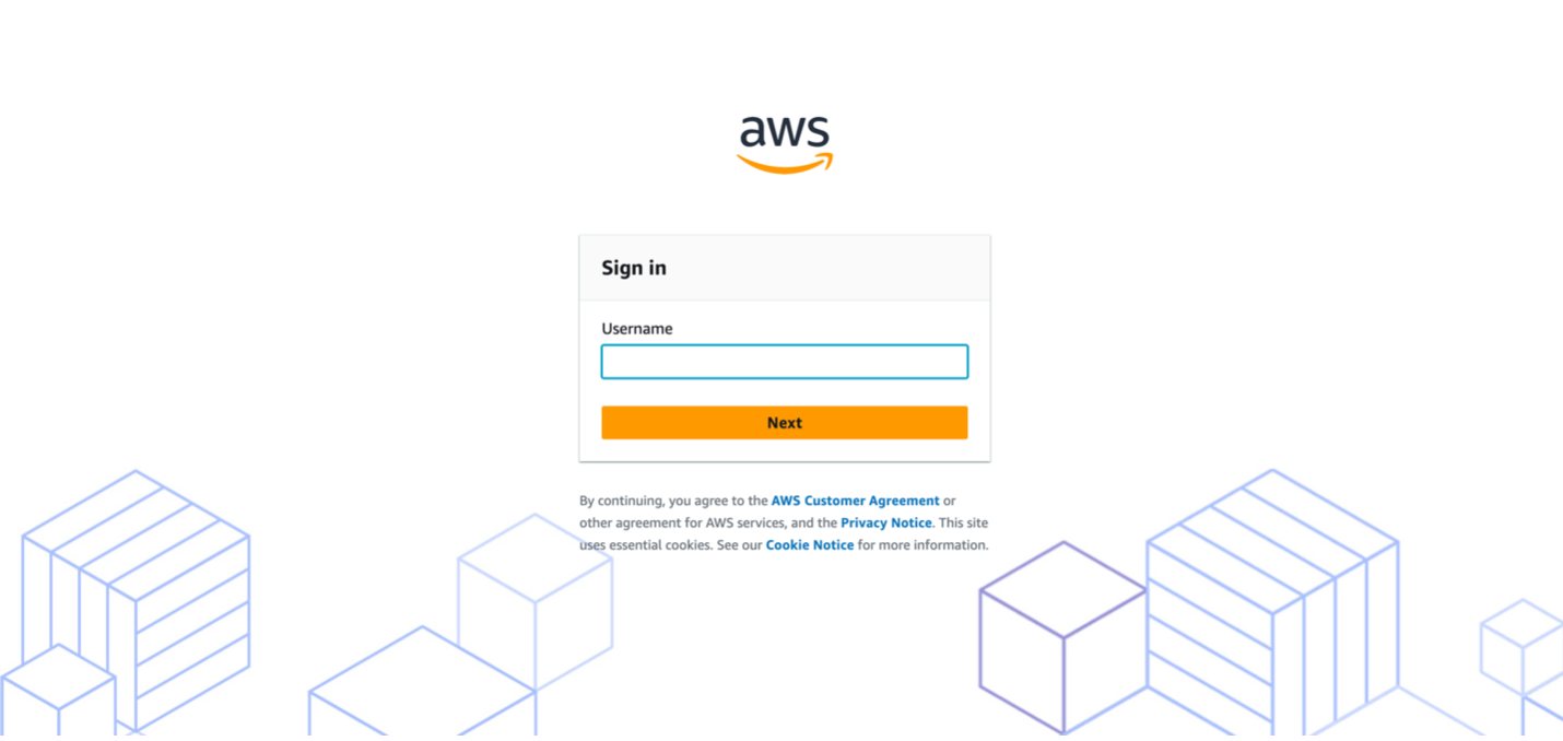 amazon q web experience login page