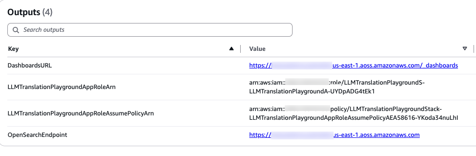 Cloudformation Stack Output
