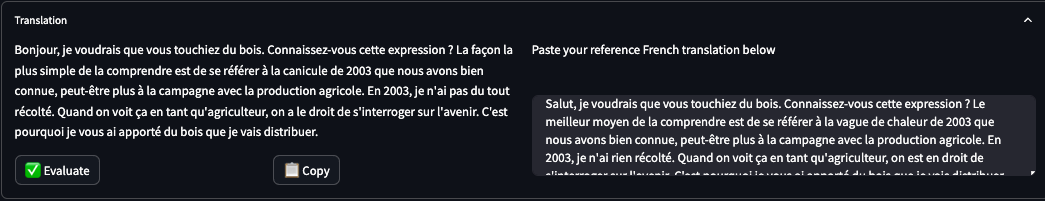 Translation Memory Configuration