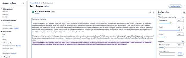 Using the fine-tuned model