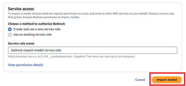 Creating a new service role