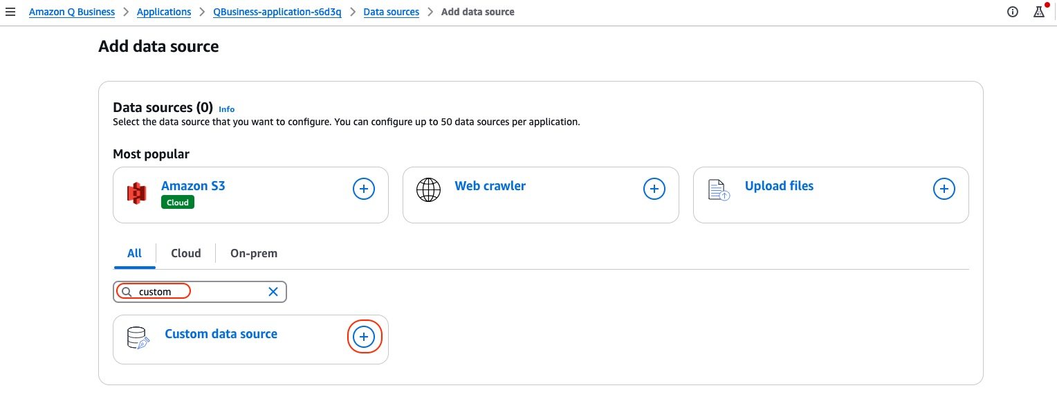 Q Business Add Data Source2