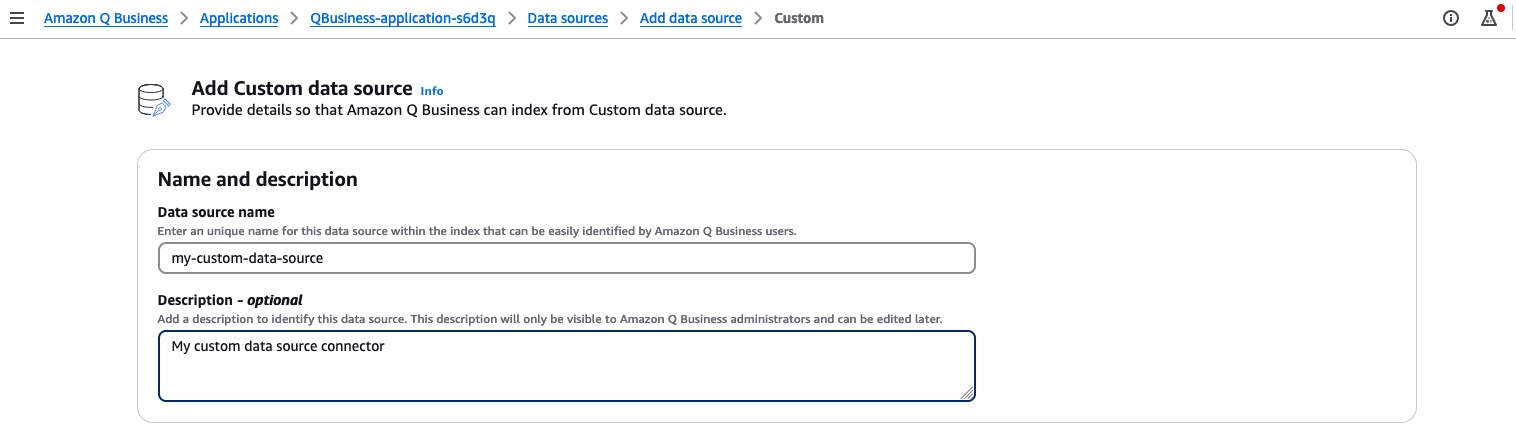 Q Business Add Data Source2
