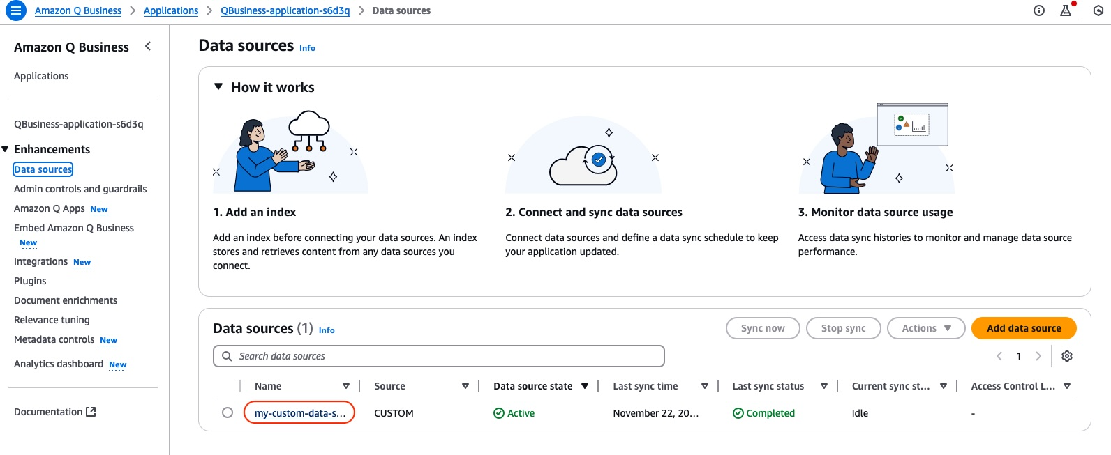 Q Business Sync Status2