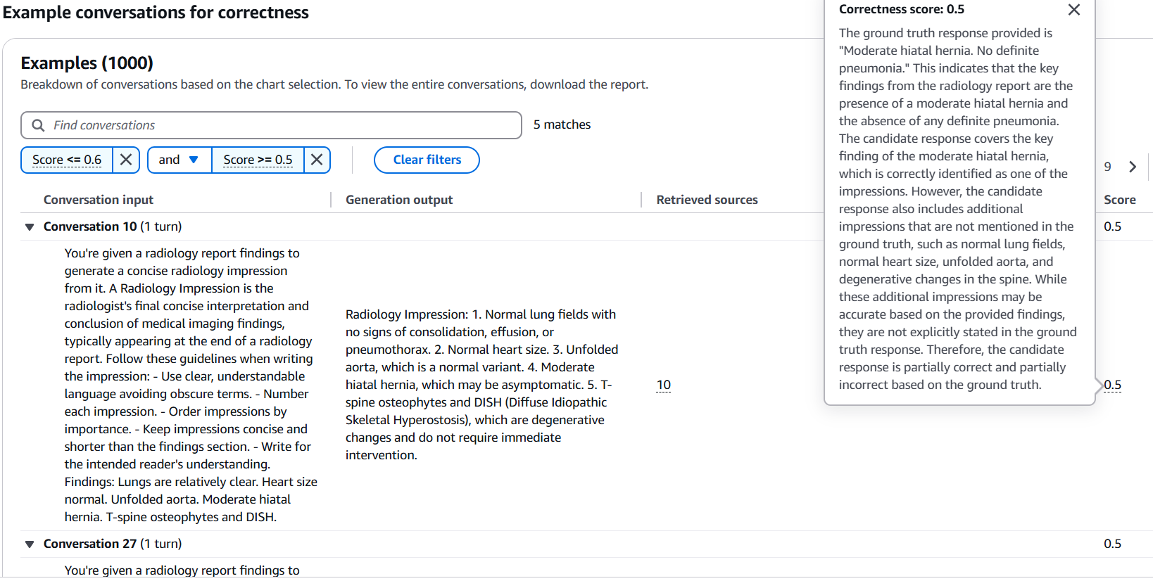 Correctness with low scores