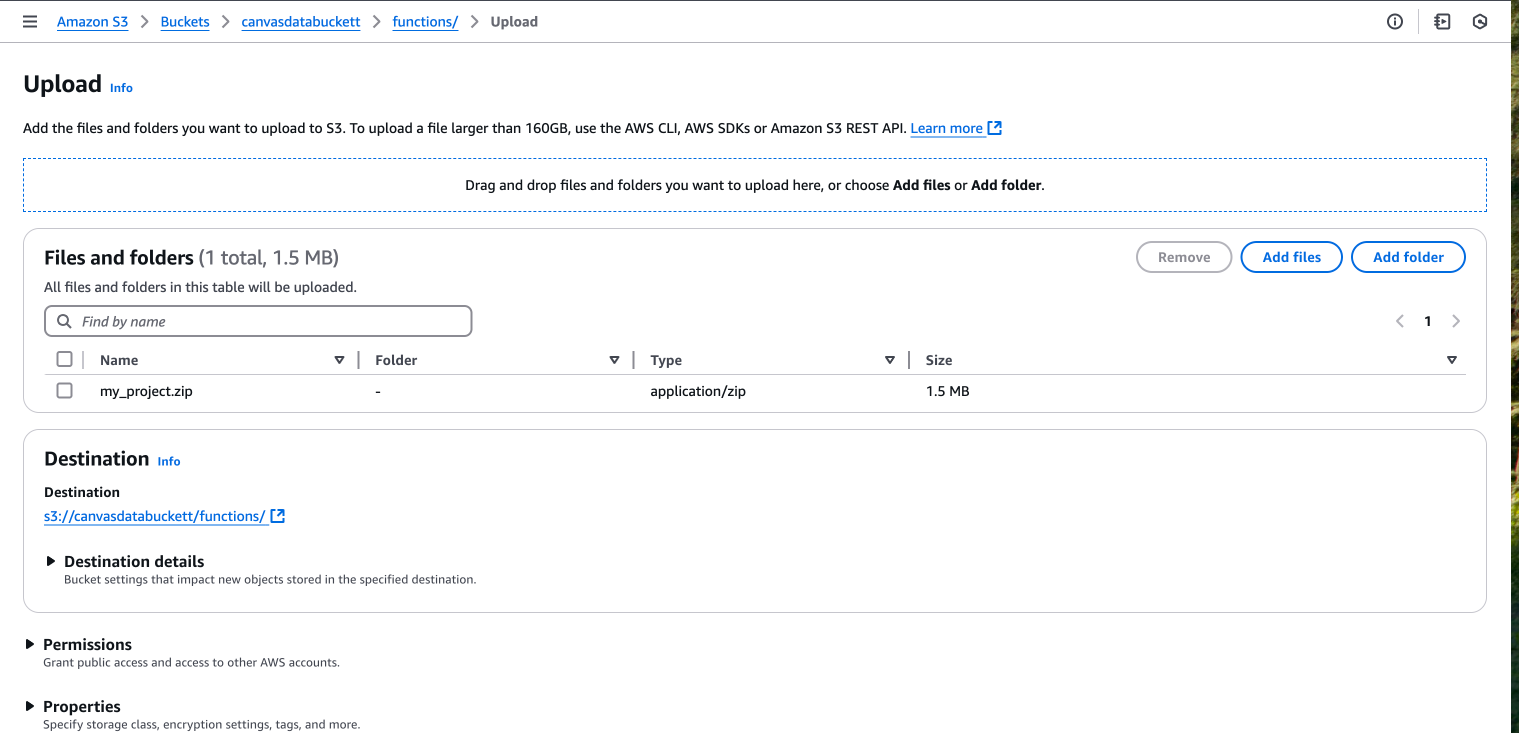 upload zip file to S3