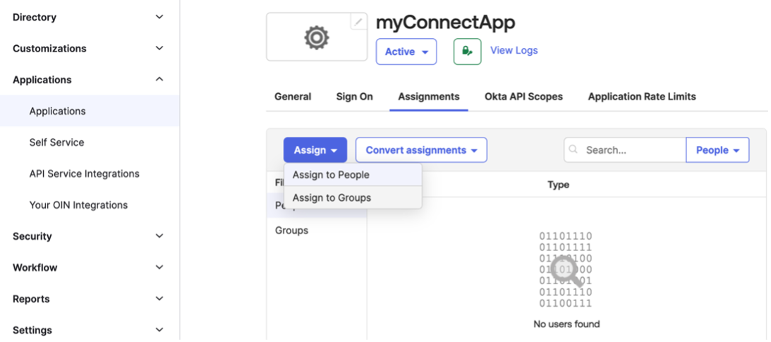 assign app to people