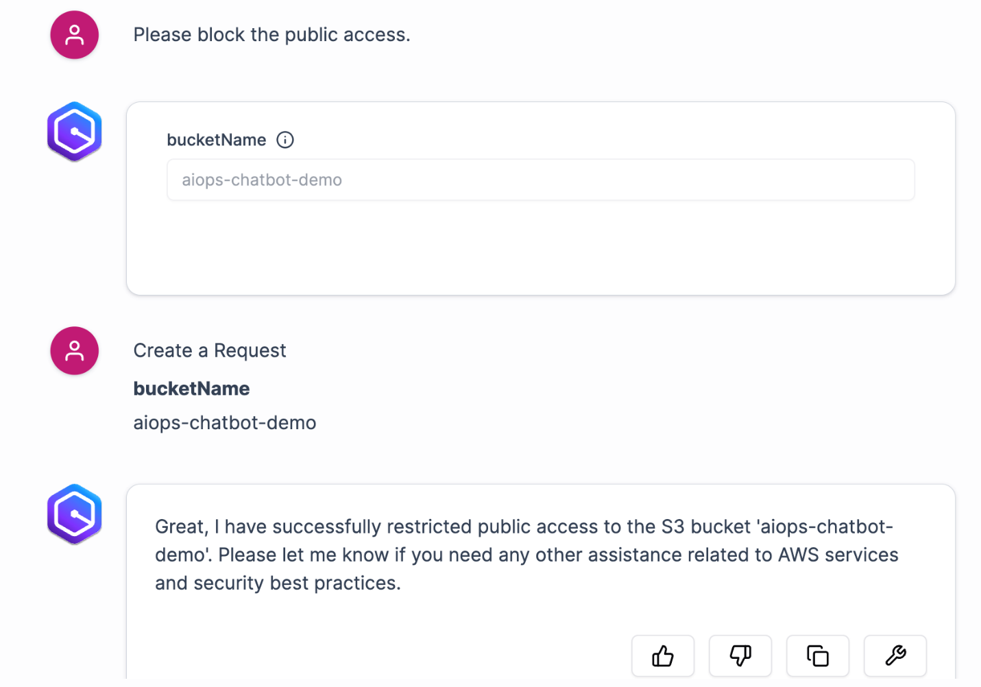 Chatbot - public access block