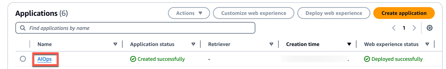 Amazon Console for AI Ops