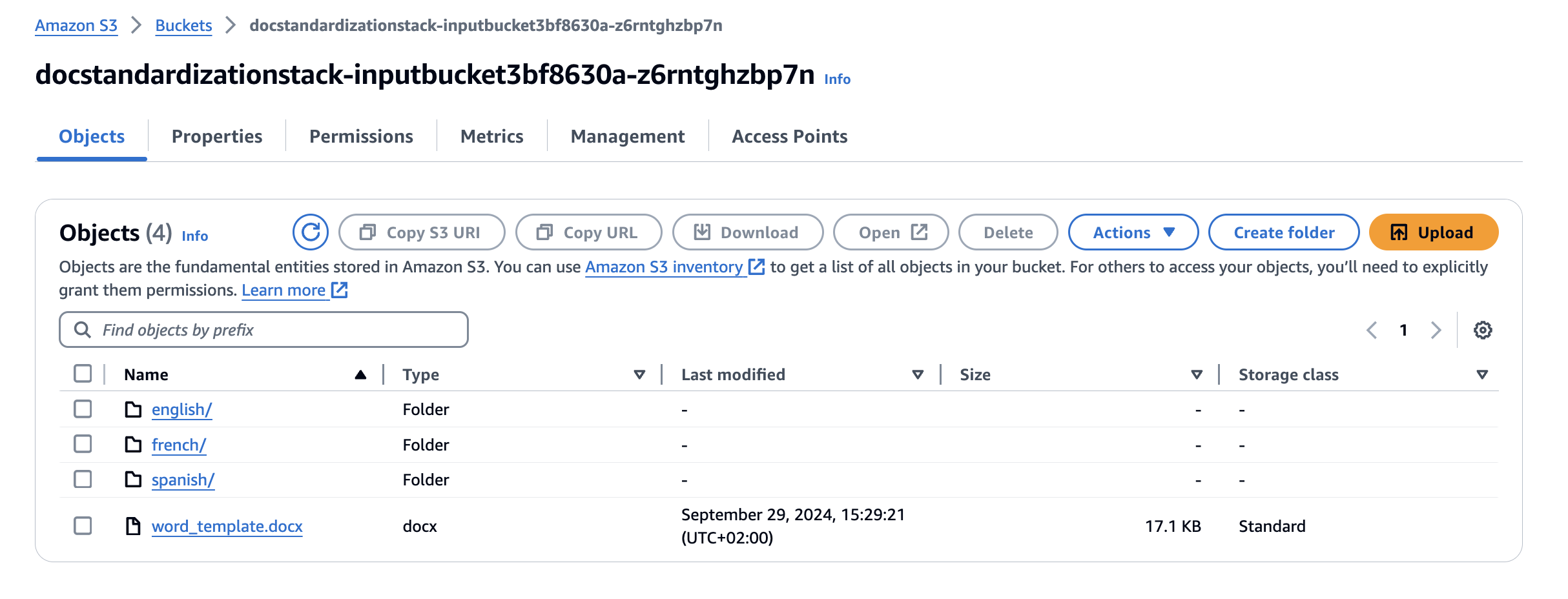 Folders that are created when word_template.docx is uploaded