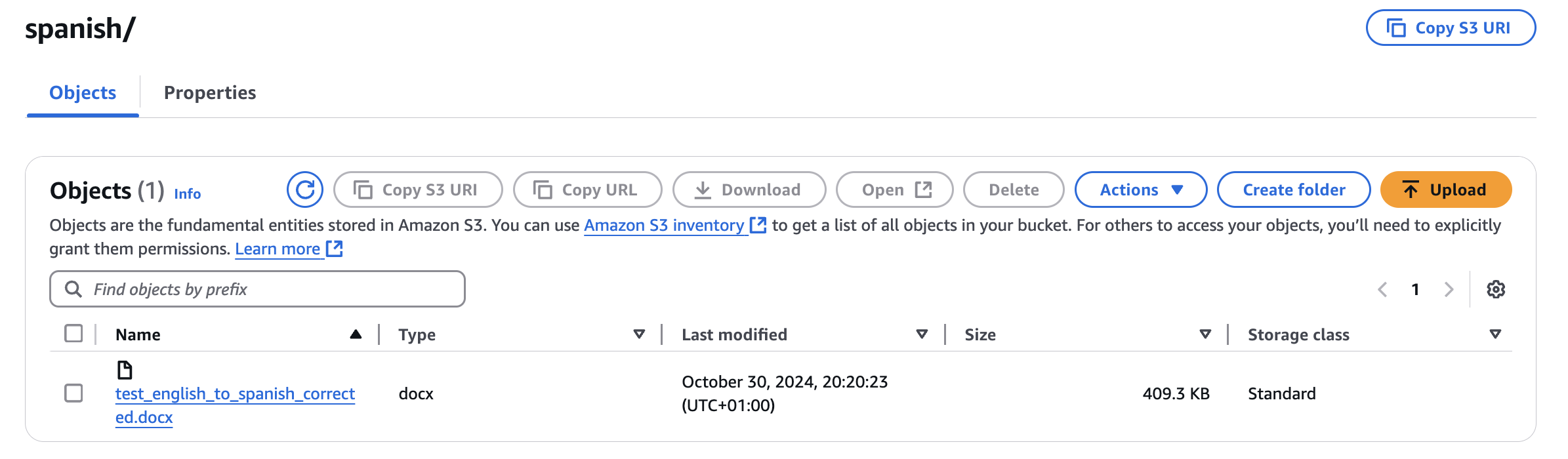 Spanish corrected document