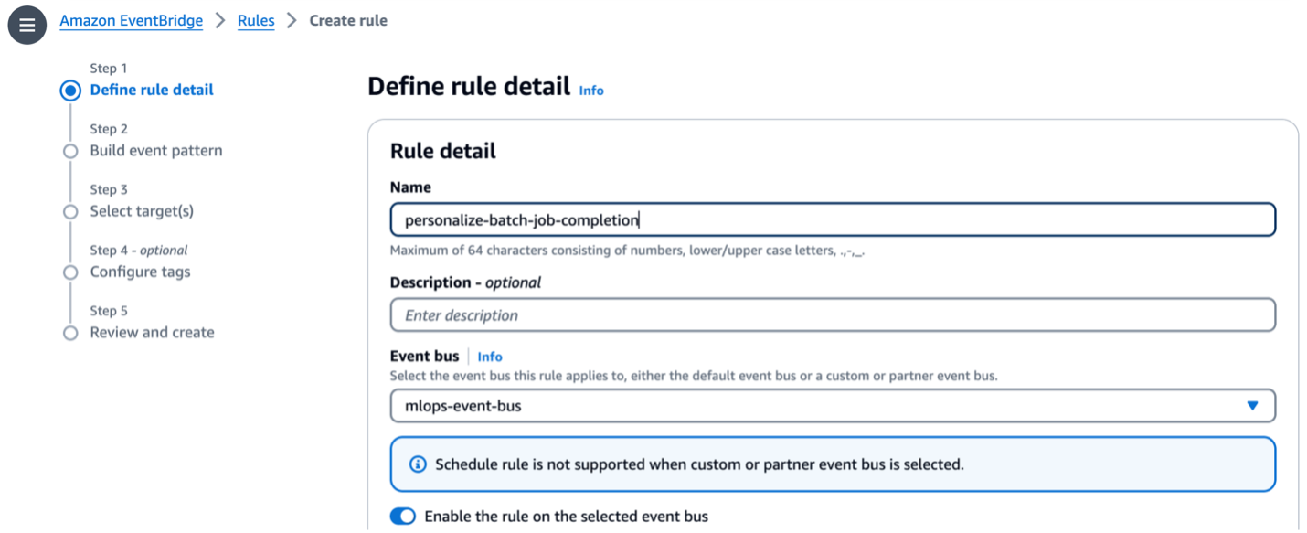 Define rule detail