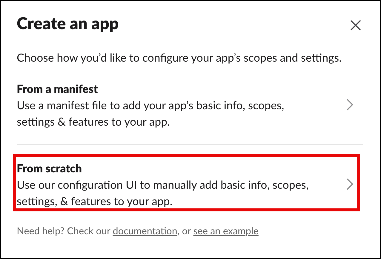 Create an app from scratch
