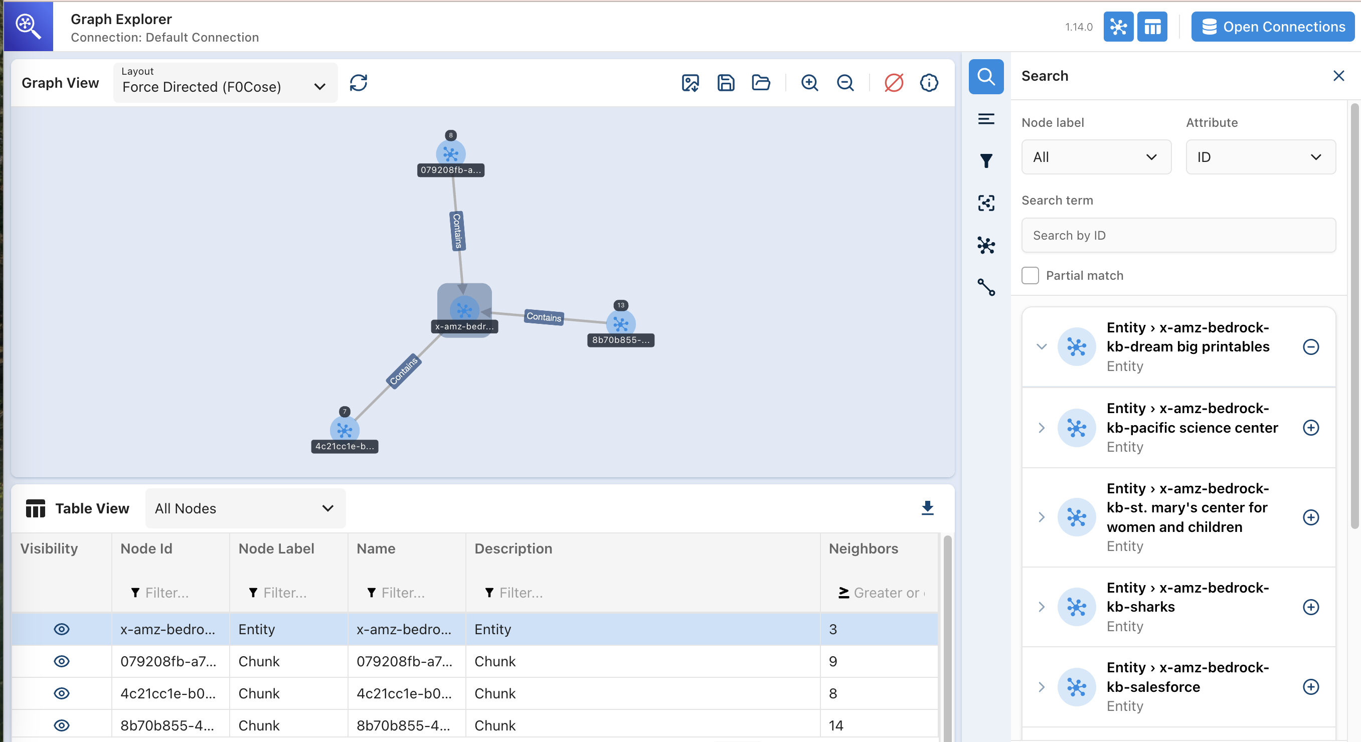 image showing graph explorer