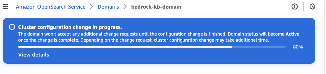 Amazon OpenSearch Domain Configuration Change