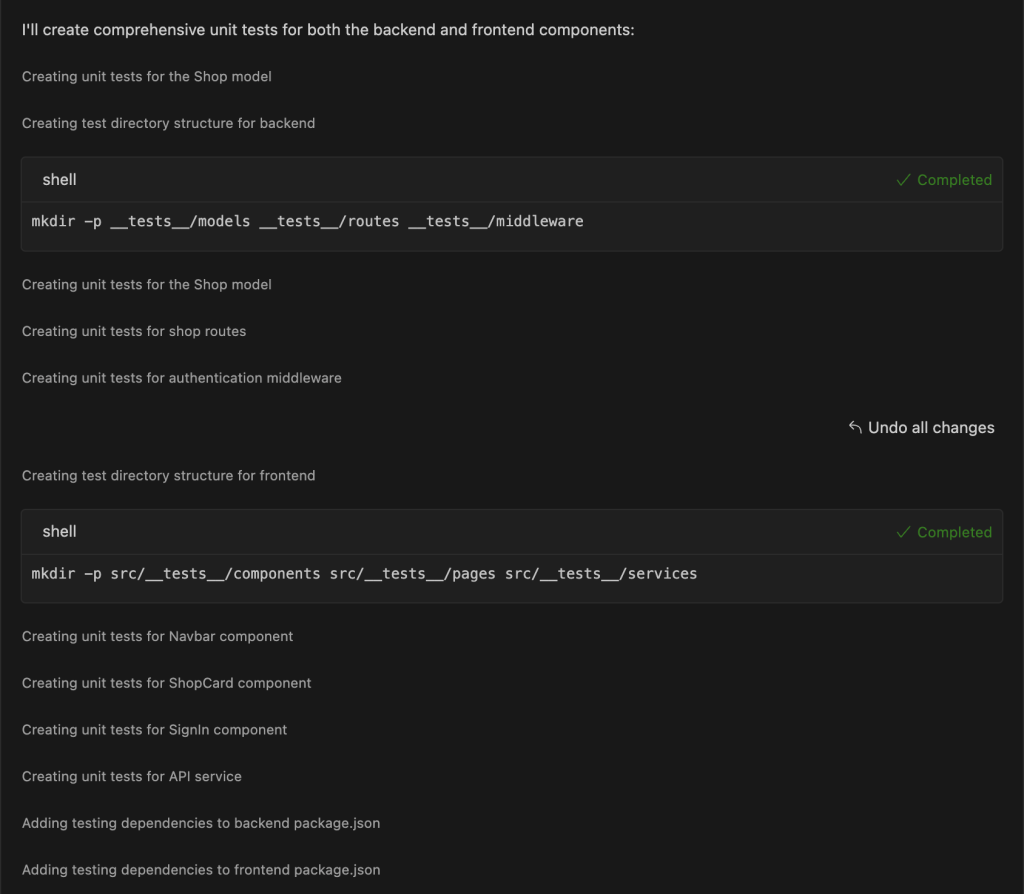 Diagram showing Amazon Q Developer creating unit tests for the application
