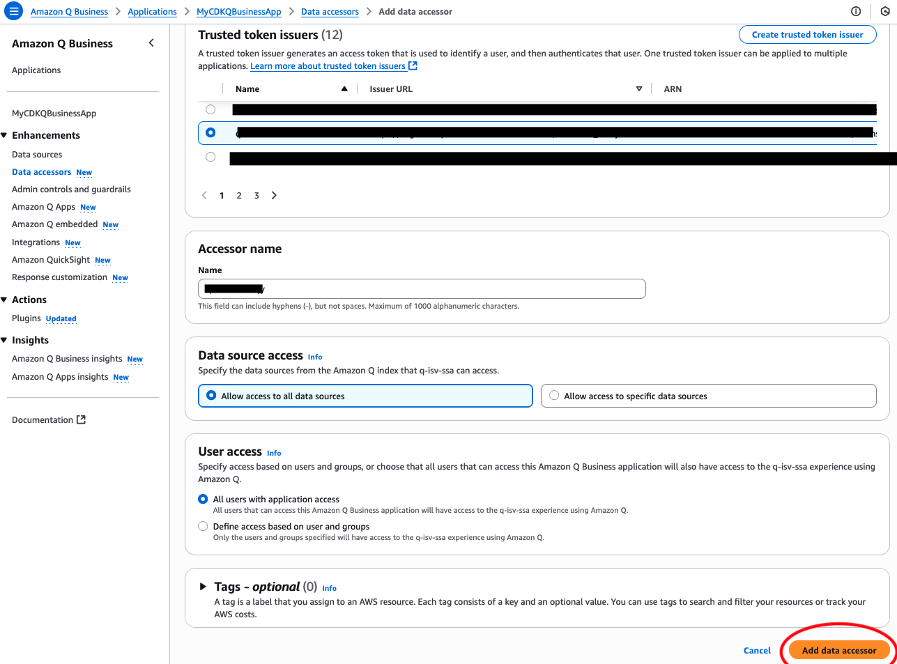 Data Accessor Creation