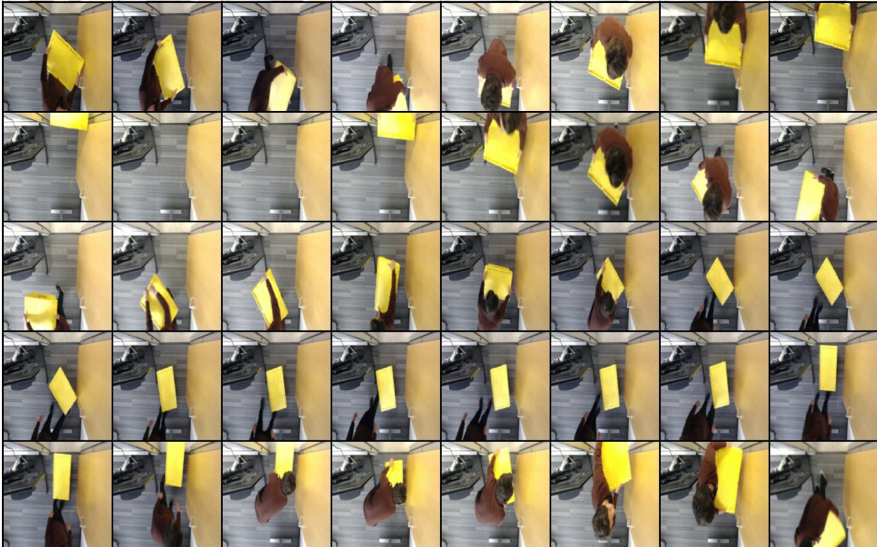 a collection of thumbnails images representing frames of a video