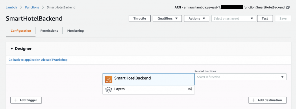 Smart Hotel Lambda Function