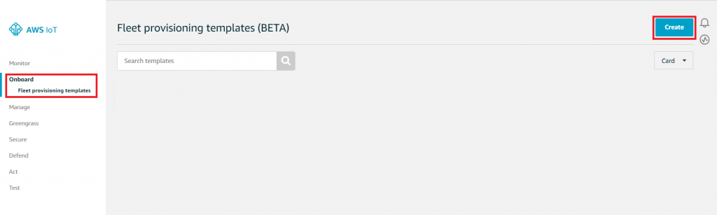 AWS IoT Fleet Provisioning templates