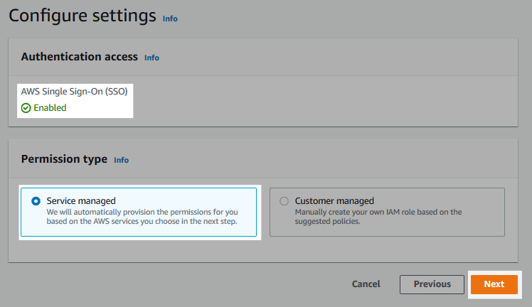Screenshot of the authentication configuration form.