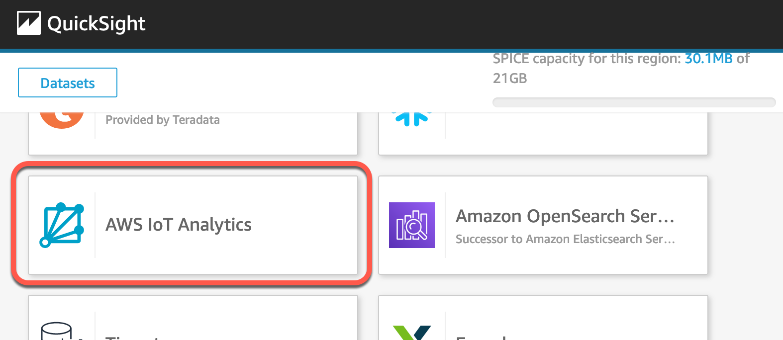 QuickSight Create Analysis