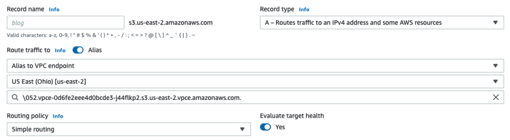 Apex record routing traffic to an Endpoint Specific Regional DNS hostname