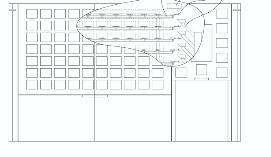 This is a zoomed version of the pill racks showing the placement of the pills in their primary containers.