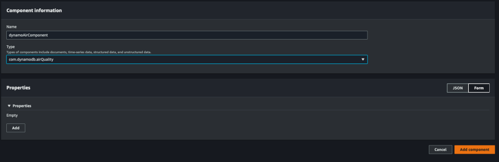 Add a component in TwinMaker