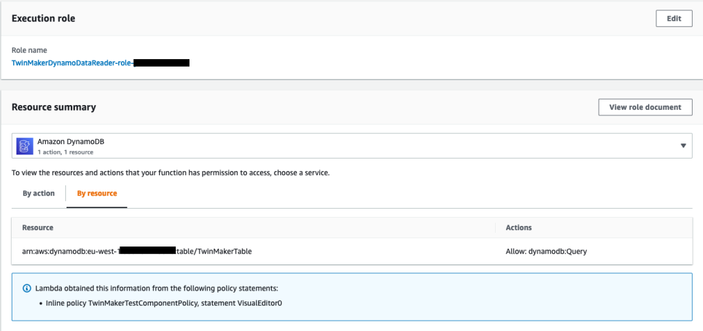 Adding permissions to the Lambda function to access the table