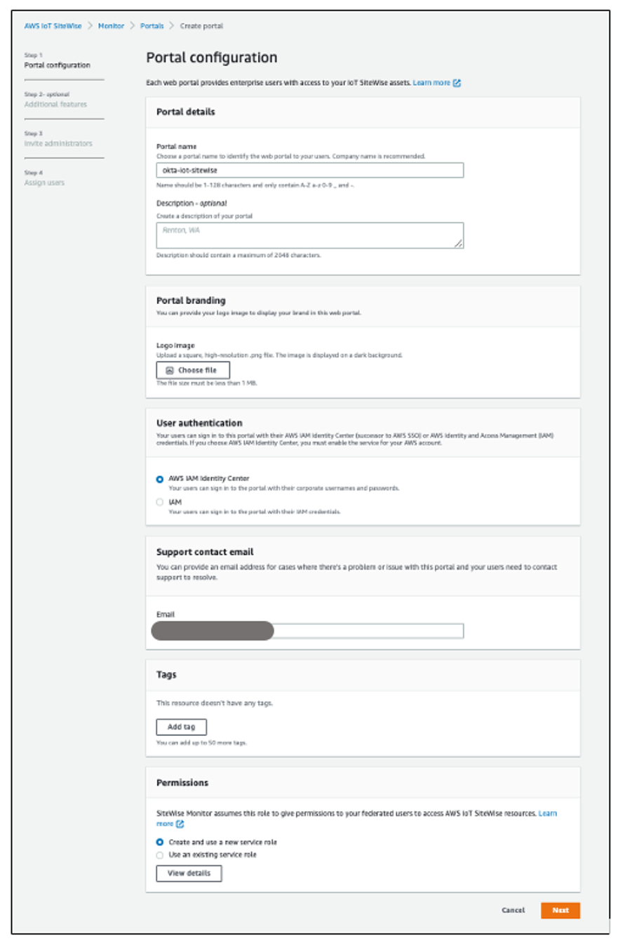 SiteWise Portal Configuration
