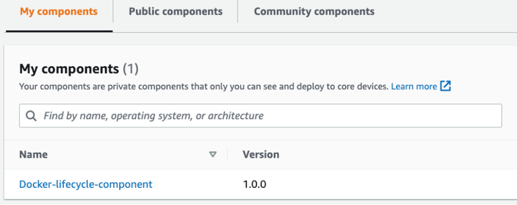 AWS Greengrass components