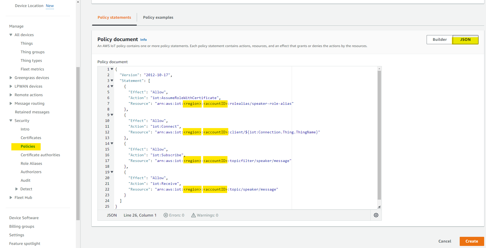 Figure 4 - IoT Policy Speaker