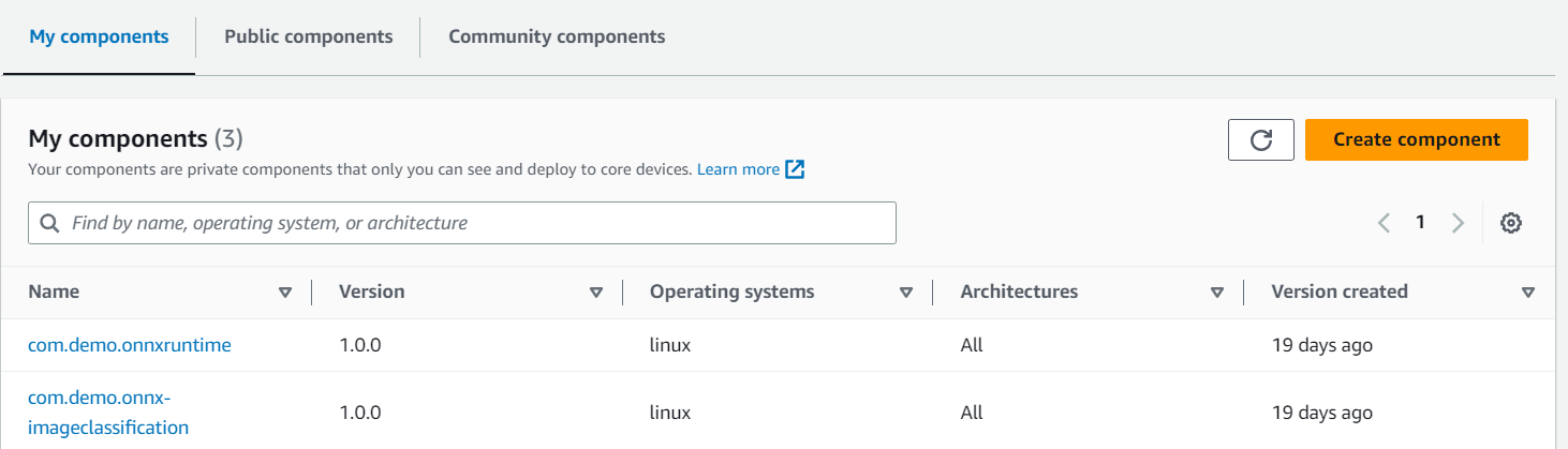 Screenshot - My Components tab
