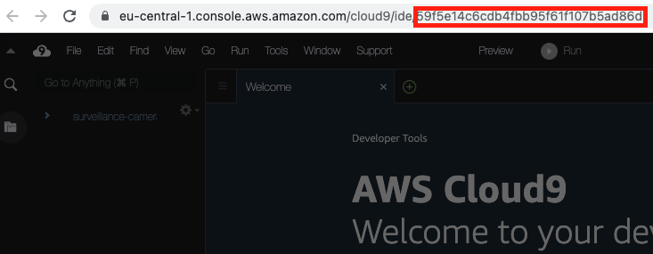 Select the IDE identifier from the browser bar