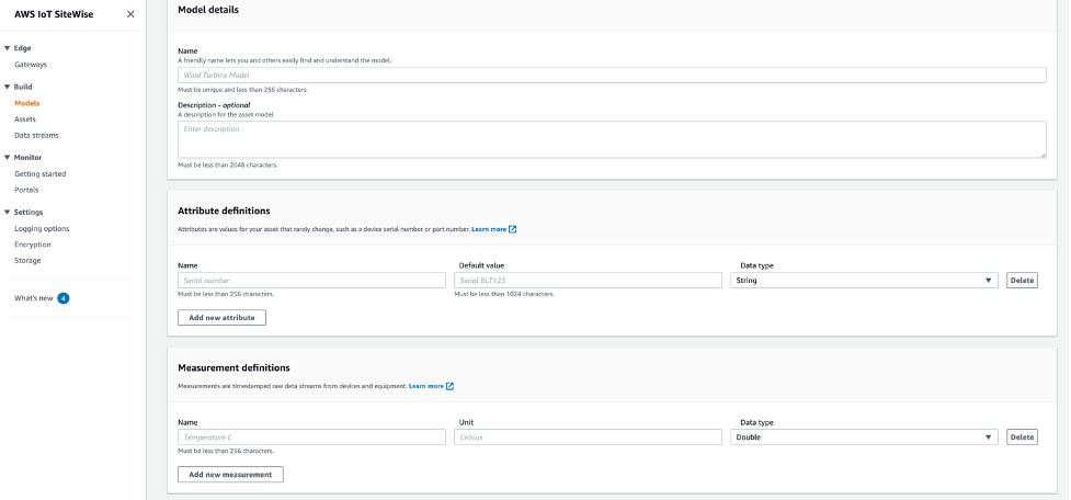 IoT SiteWise Model creation